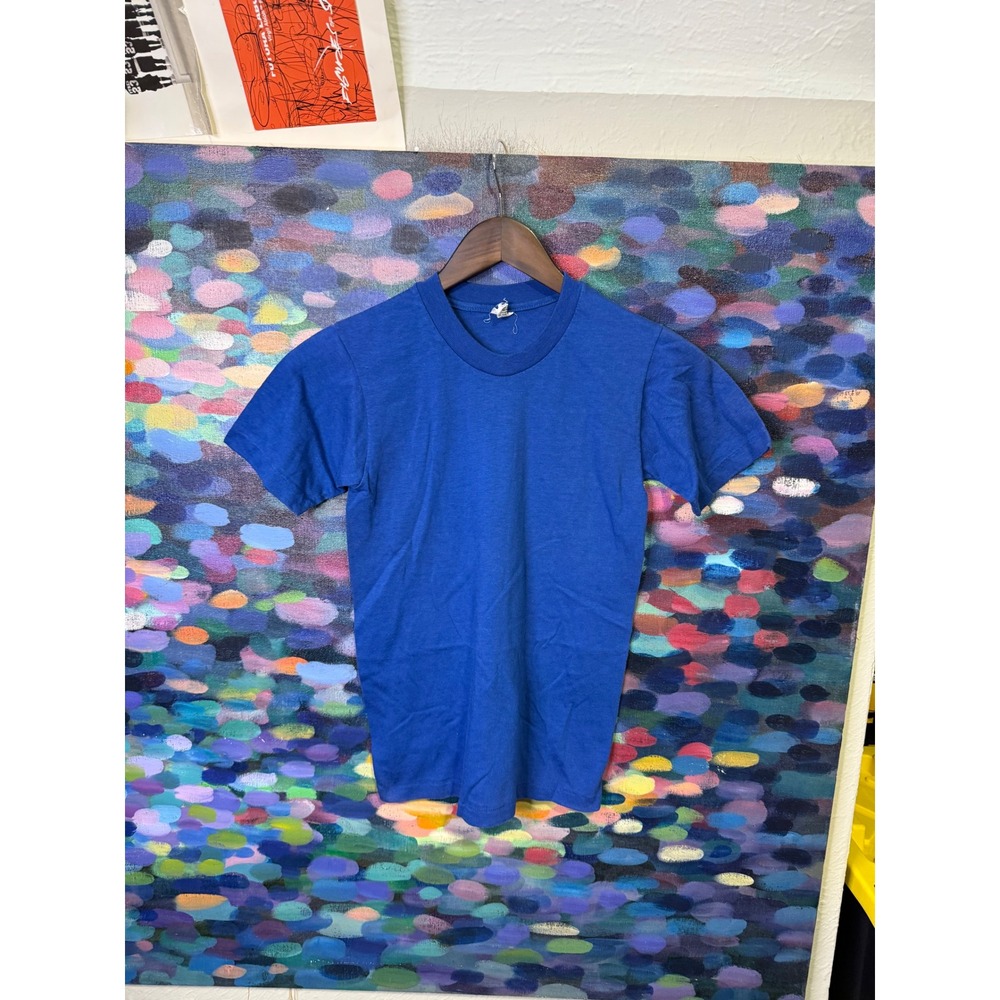 Vintage Sport-T by Stedman Boys Royal Blue Blank T-Shirt Size L 14-16